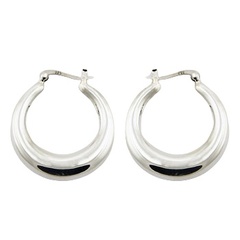 30mm Sterling Silver Hoop Earrings With French Locks