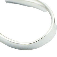 Sterling Silver Shiny Ovate Shaped Hoop Earrings by BeYindi 3