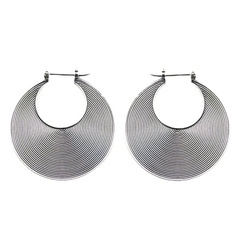 Handmade Bali Artisanry 925 Silver Wirework Hoop Earrings