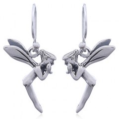 Tinker Bell Fairy Silver Earrings In Dangling by BeYindi