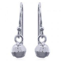 925 Silver Faceted Ball Dangle Earrings by BeYindi