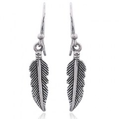 Wholesale Silver Feather Dangle Earrings by BeYindi