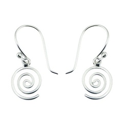 Handcrafted Sterling Silver Spiral Earrings Airy Danglers by BeYindi