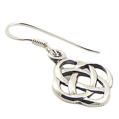 Sterling Silver Delicate Open Celtic Flower Dangle Earrings by BeYindi 2