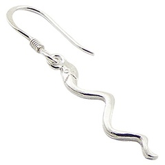 Moving Up Sterling Silver Snake Dangle Earrings by BeYindi 2