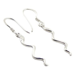Moving Up Sterling Silver Snake Dangle Earrings by BeYindi 