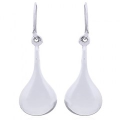 925 Silver Tapered Towards Hooks Droplets Earrings by BeYindi