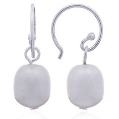 Sterling Silver Freshwater Pearl Dangle Earrings by BeYindi