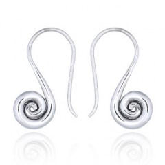 Drop Earrings with Rolled Wave In sterling 925 by BeYindi