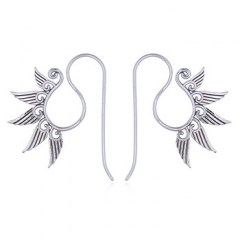 Tribal 925 Silver Multi Wing Earrings