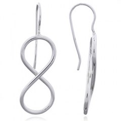 43 mm Sterling Silver Infinity Symbol Drop Earrings by BeYindi 