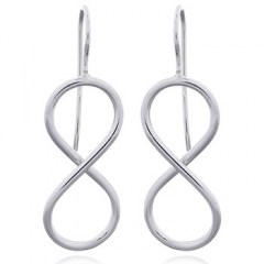 43 mm Sterling Silver Infinity Symbol Drop Earrings by BeYindi