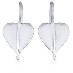 Sentimental Heart Sterling Silver Drop Earrings