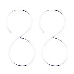 Sterling Silver Wirework Open Infinity Drop Earrings
