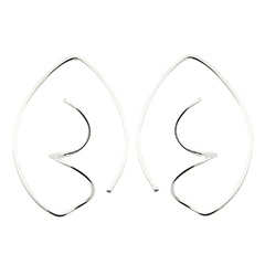 Sterling Silver Drop Earrings Upwards Moving Spiral by BeYindi