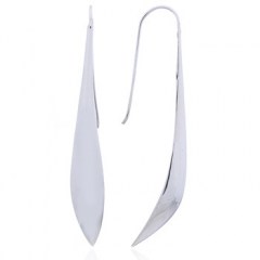 Conical Drop Shaped Sterling Silver Earrings