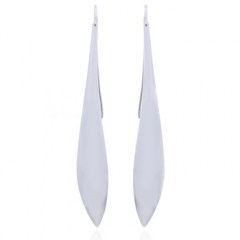 Conical Drop Shaped Sterling Silver Earrings by BeYindi 