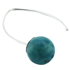 Turquoise Beads 925 Sterling Silver Gemstone Drop Earrings by BeYindi 2