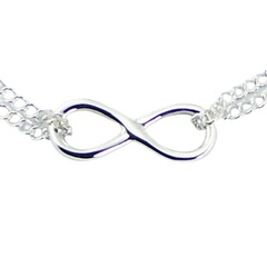 Silver Infinity Bracelet Delicate Silver Chain 2