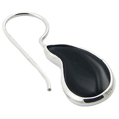 Paisley Silhouettes Black Agate 925 Silver Earrings by BeYindi 2