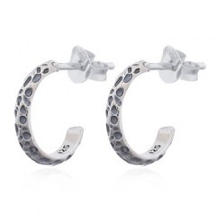 Pattern Of Rock 925 Silver Stud Earrings