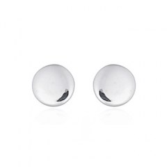 Tiny Round Disc Sterling Plain Silver Stud Earrings by BeYindi