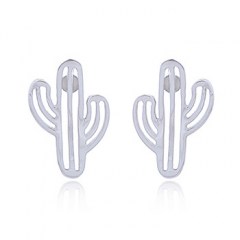 Sterling Silver Cactus Stud Earrings by BeYindi