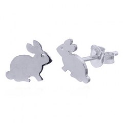 Year of the Rabbit Stud Earrings in Sterling Silver by BeYindi 