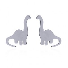 Sauropod Dinosaur Sterling Stud Earrings