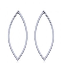 Marquise Pointed Oval Silver Stud Earrings by BeYindi
