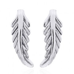 925 Silver Fern Stud Earrings by BeYindi