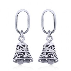 925 Silver Bell Stud Earrings 