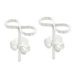 Everyday Wear Sterling Silver Infinity Stud Earrings by BeYindi