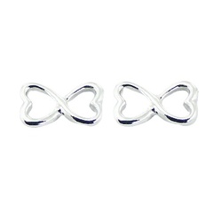 Casted Sterling Silver Infinity Love Stud Earrings by BeYindi 2