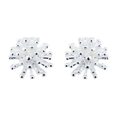 Designer Earrings Sterling Silver Cluster Studs by BeYindi