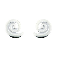 Small Sterling Silver Stud Earrings Adorable Twirls by BeYindi