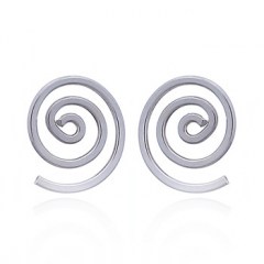 Timeless Stylish Sterling Silver Wirework Spiral Stud Earrings by BeYindi