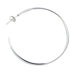 Classy and Classic Sterling Silver Hoop Earrings by BeYindi 