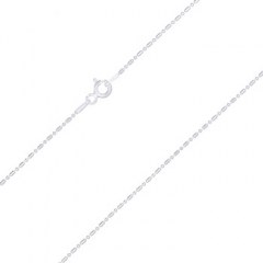 Octagon Capsule Shaped And Silver Beads 16" Chain