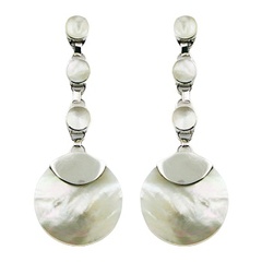 Sterling Silver Glamorous Mother Of Pearl Ear Stud Design