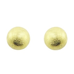 Vermeil Spheres Ear Stud Gold Plated Sterling Silver Earrings