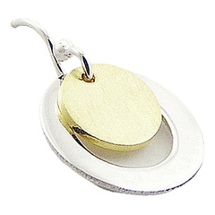 Chic Vermeil Drops Silver Donut & Gold Plated Disc by BeYindi 2