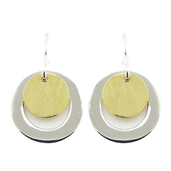 Chic Vermeil Drops Silver Donut & Gold Plated Disc