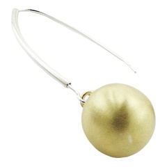 Sterling Silver Drop Vermeil Earrings Golden Spheres by BeYindi 2
