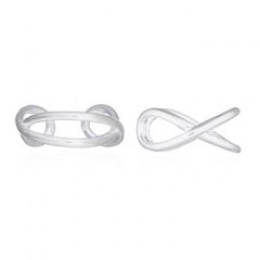 Infinity Wire Silver Plated Ear Cuff 925 Earrings by BeYindi