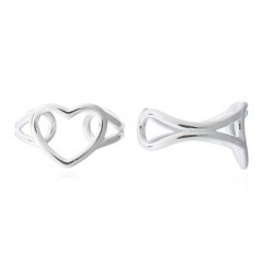 Lovely Heart In Silver Plated Ear Cuff 925 Earrings by BeYindi