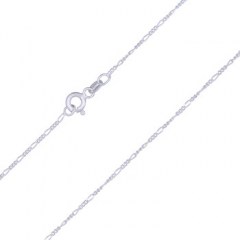 1 mm Gauge Figaro Sterling Silver Chains by BeYindi