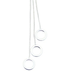 Hoops On Chains Plain Sterling Silver Chandelier Earrings by BeYindi 3