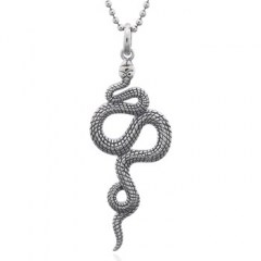 Curly Snake 925 Silver Pendant