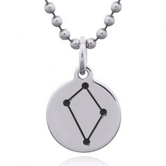 " Libra " Star Sign On Sterling Silver Pendant